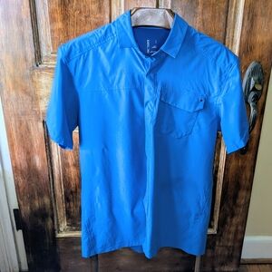 Men's Arc'teryx Blue Shirt Snap Buttons Stretch Size Large